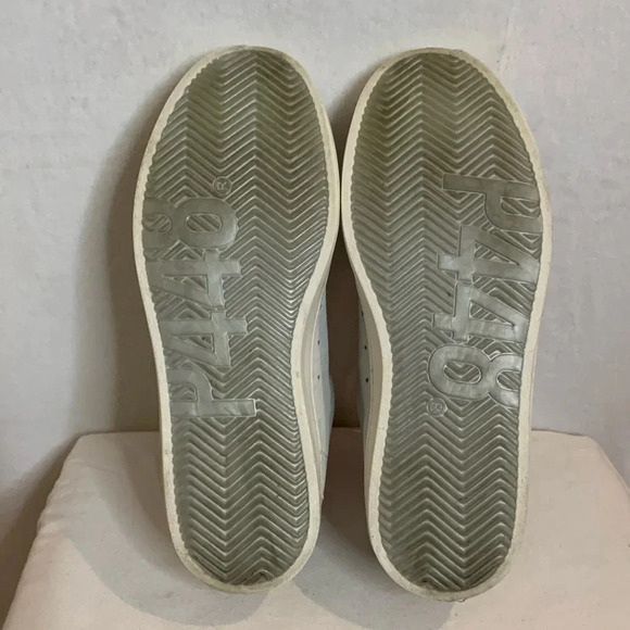 P448 John Round Toe Sneaker Iridescent White Silver Size 37 - Picture 3 of 16